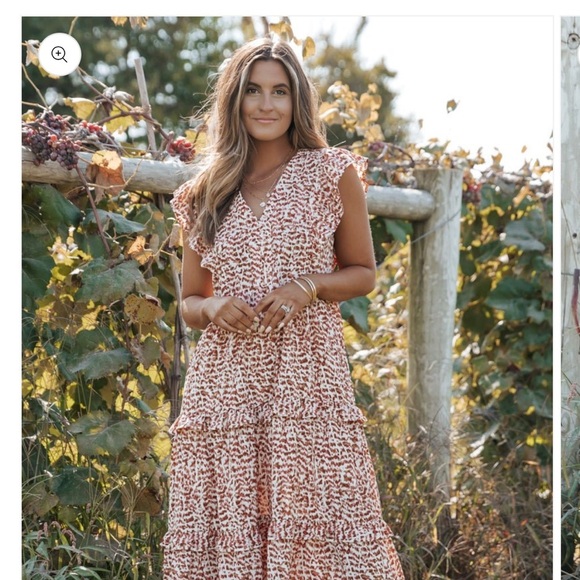 This boho-chic Multi Color Print Tiered Maxi Dress lined NWOT - Picture 1 of 7